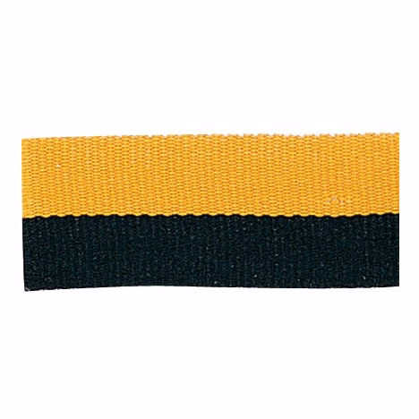 Black/Gold "V" Neck Ribbon with Clip, 1 1/2" wide