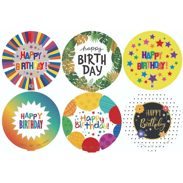Mylar Birthday Balloons - Assorted Styles 18" 1