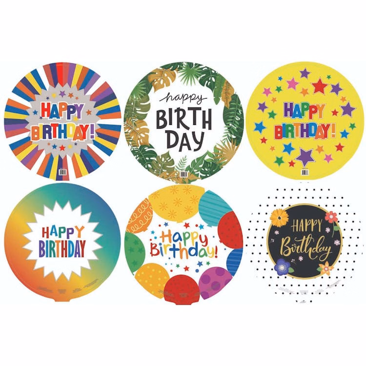 Mylar Birthday Balloons - Assorted Styles 18"