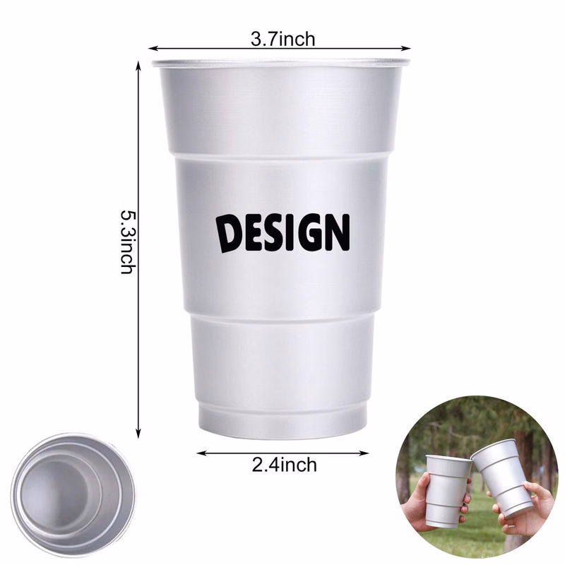 Eco Friendly 16oz Aluminum Cup For Drinks