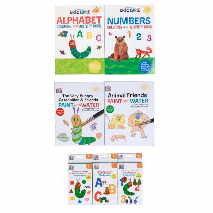 Eric Carle Coloring Books Paint with Water and Flashcards