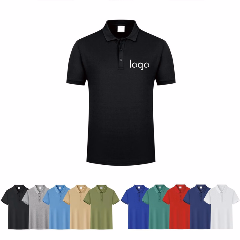 Mercerized Cotton Polo Lapel Short Sleeve Shirt