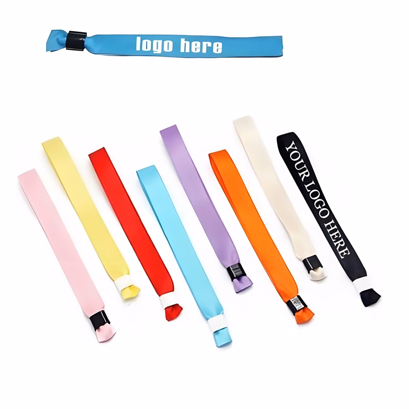 5/8" Wide Polyester Wrist Bands W/ Bead