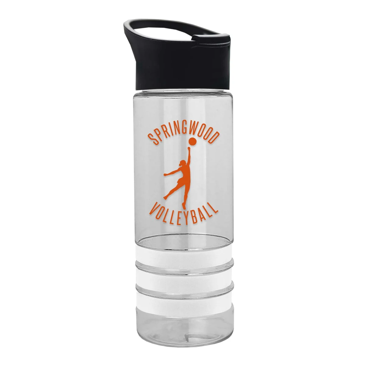 Sergeant Stripe - 24 oz. Tritan Bottle with Pop-up and Stripe Bands, custom plastic water bottle with logo imprint 1