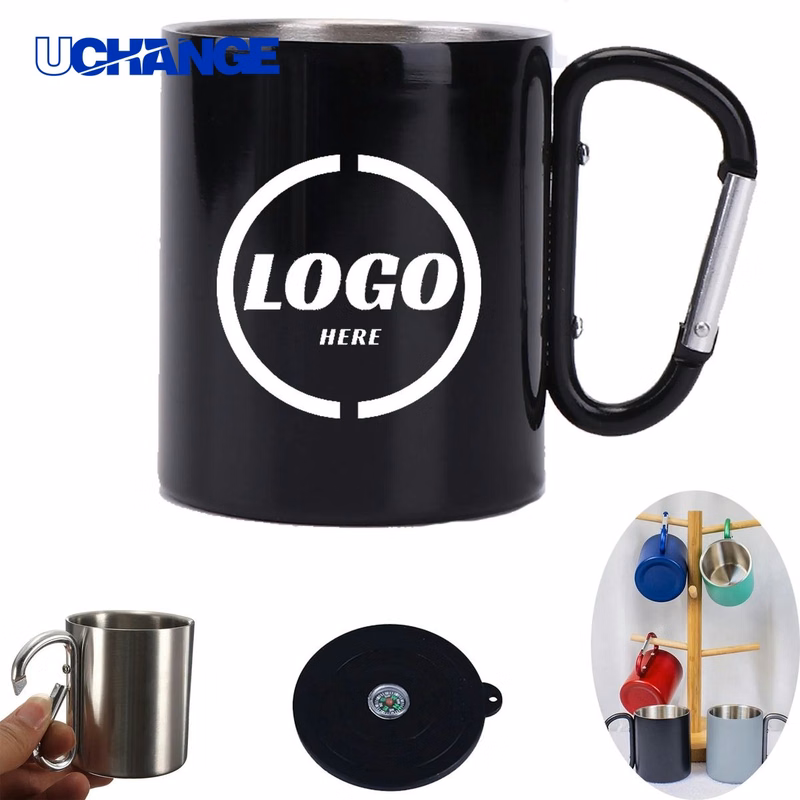 Outdoor Cup Camping Mug Container with Carabiner