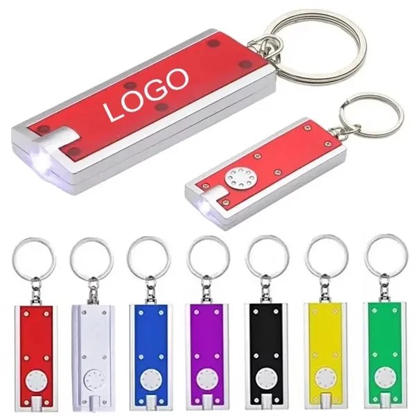 Rectangle LED Flashlight Keychain 1