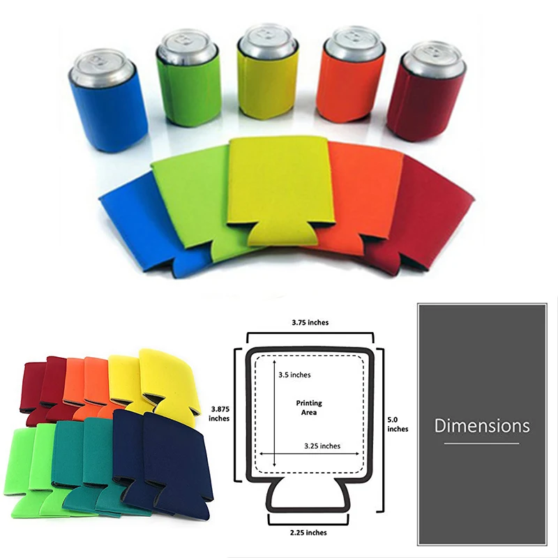 Neoprene Folding Can And Bottle Cooler Sleeve Cover / Skin 1