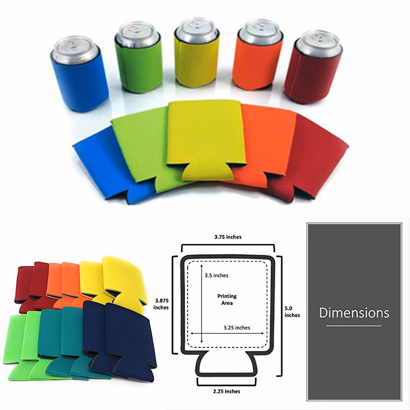 Neoprene Folding Can And Bottle Cooler Sleeve Cover / Skin