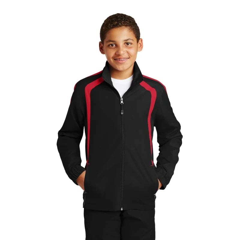 Sport-Tek Youth Colorblock Raglan Jacket. 1