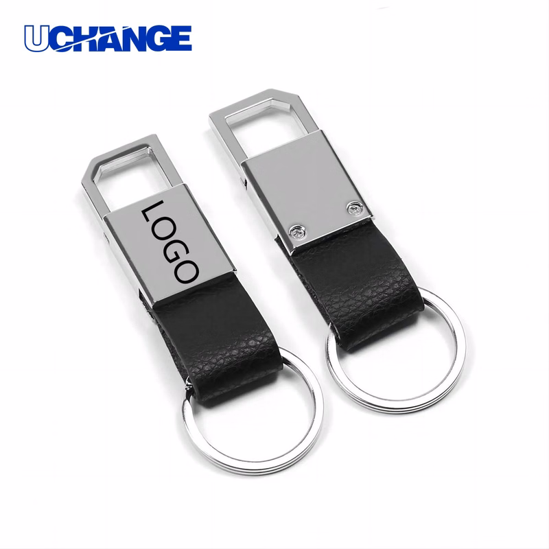 Leather Metal Waist Keychain