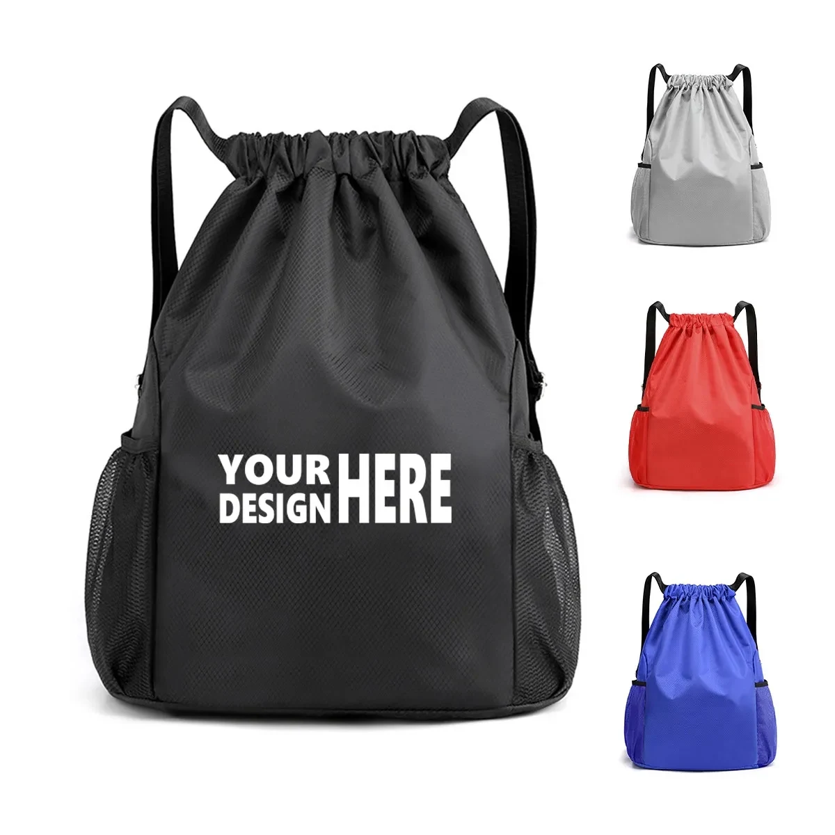Custom Waterproof Oxford Drawstring Sports Bag 1