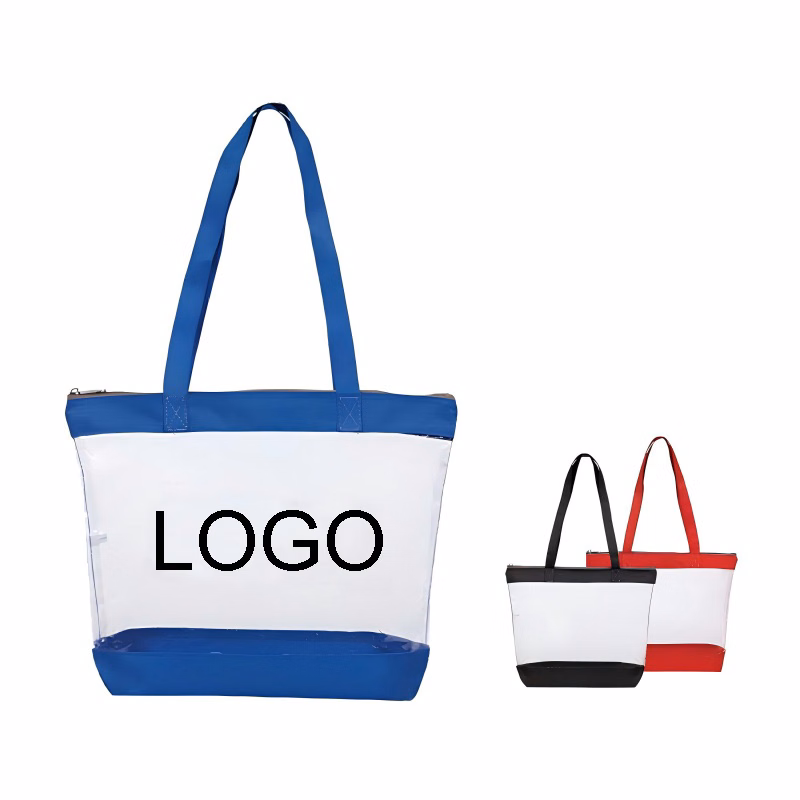 Clear Security Zipper Tote Bag