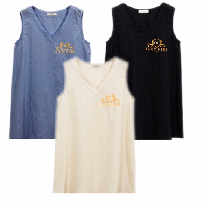Ladies`Line V Neck T-Shirt
