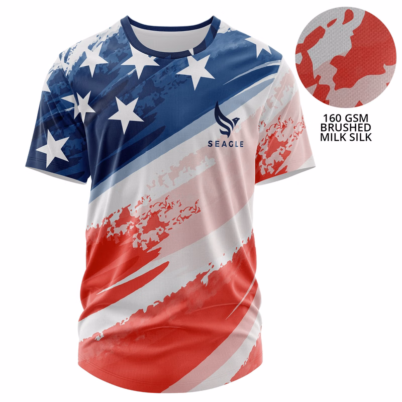 Unisex 160 GSM Brushed Milk Silk Sublimation Short Sleeve T-shirt