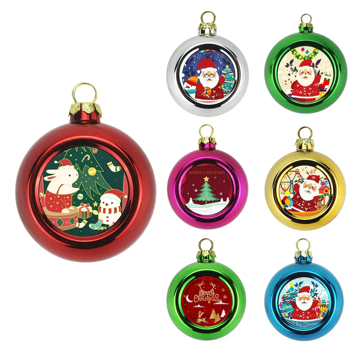 Plastic Christmas Tree Ornament Hanging Ball MOQ50 1