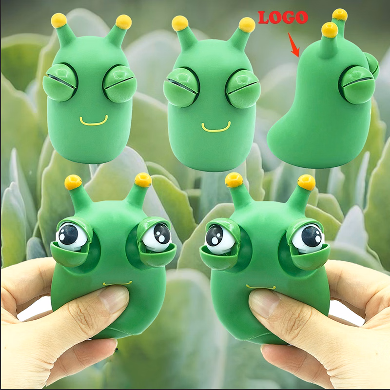 Caterpillar Popping Toy Eye Popping Worm Squeeze Toys