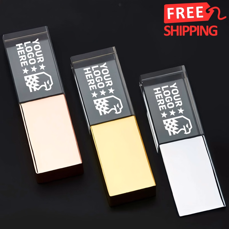 Crystal LED USB Flash Drive Gift Memory Stick