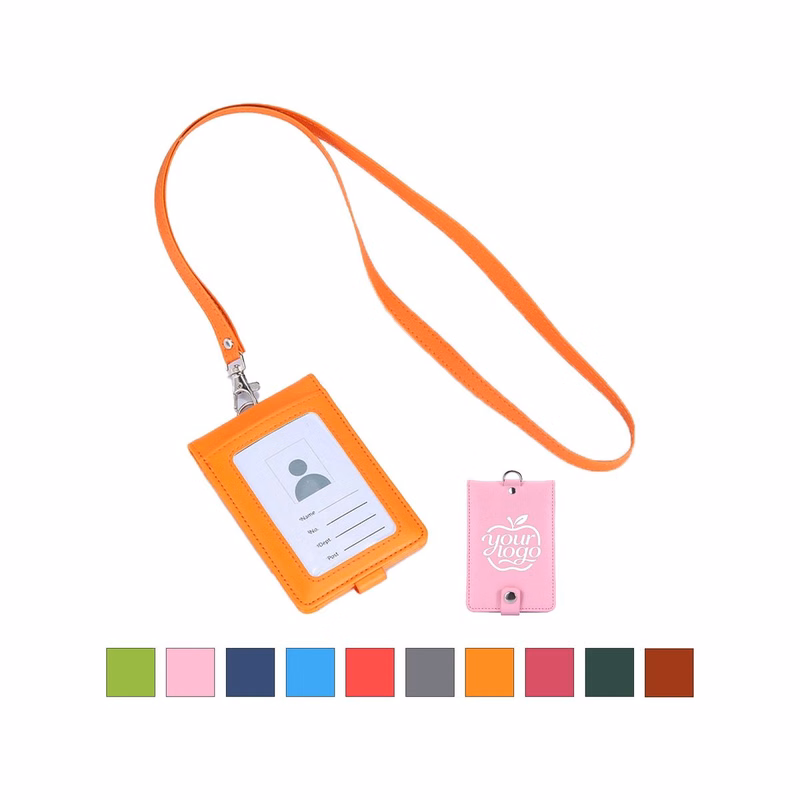 Multi-Functional PU Leather Card Holder With Lanyard