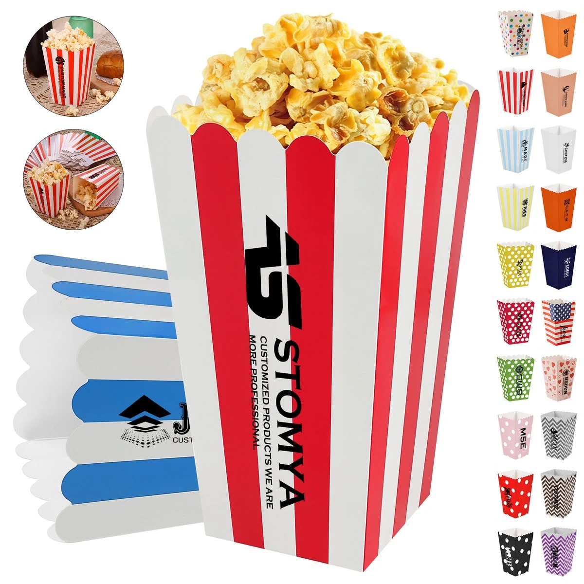 Disposable Popcorn Paper Boxes 1