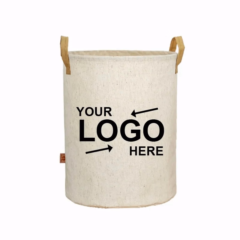 Foldable Cotton And Linen Laundry Storage Basket