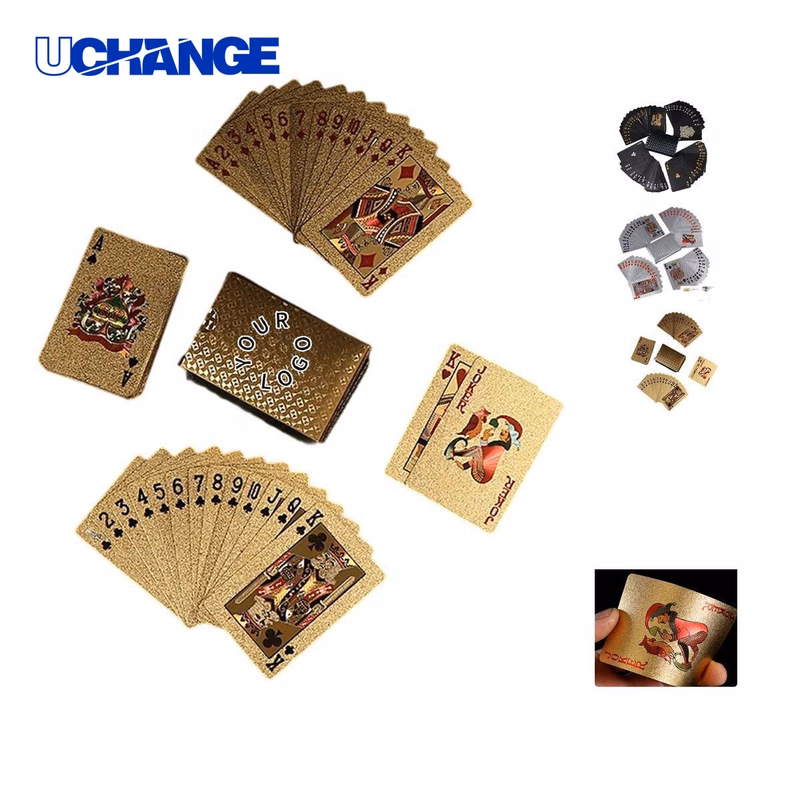 Gold Color Poker Playing Cards Deck