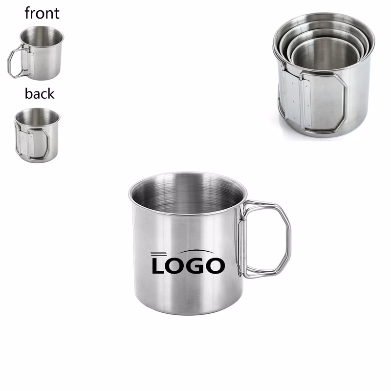 Laser Custom 12oz Stainless Steel Folding Water Cup