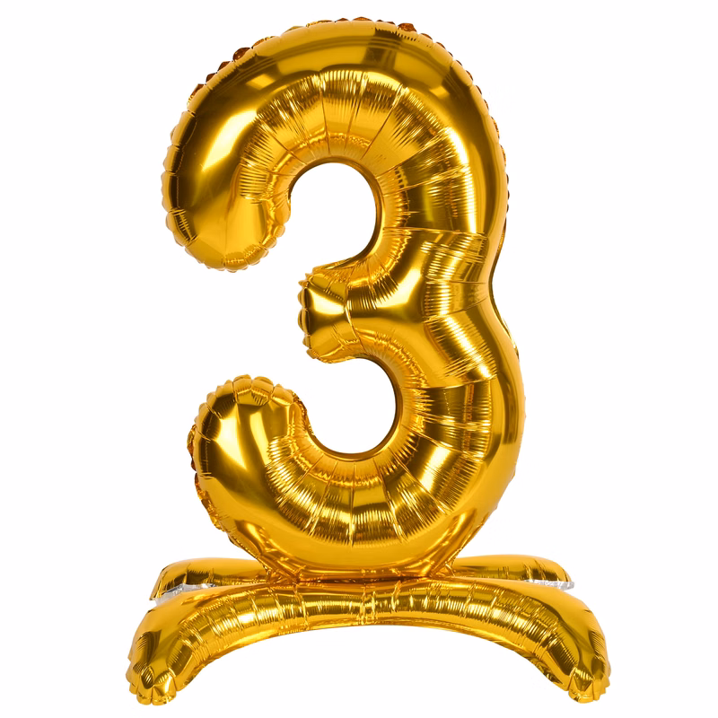 Self-Standing Balloon Number "3"