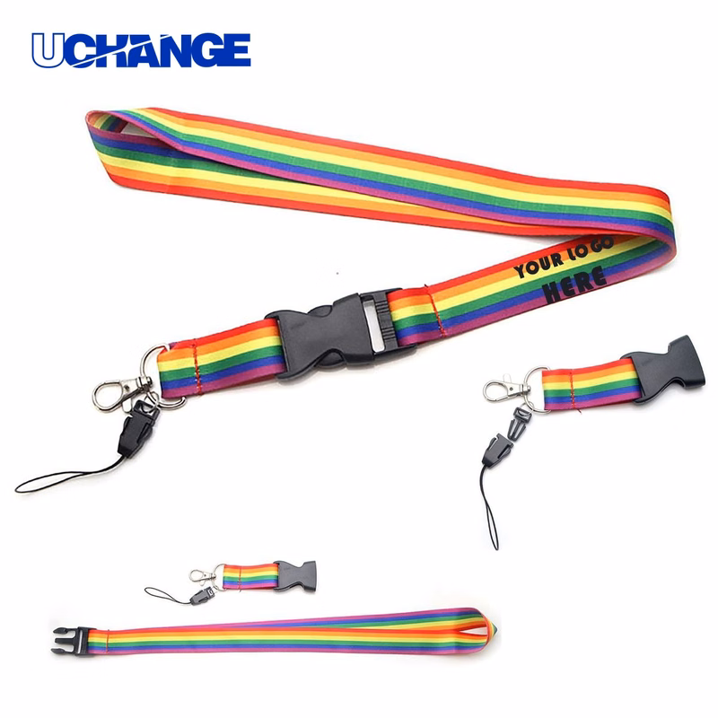Rainbow ID Key Card Lanyard