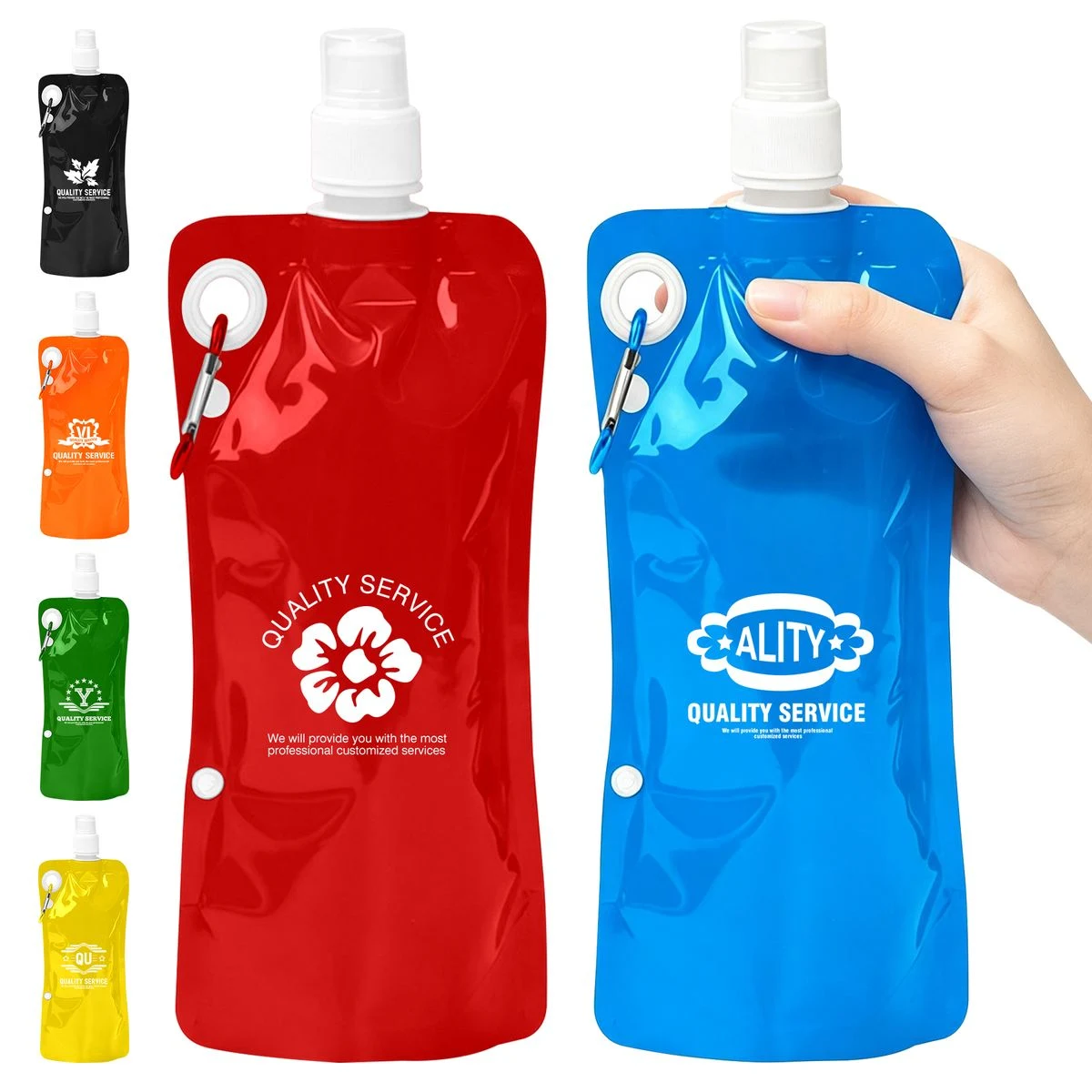 Collapsible 500ml Plastic Drink Pouch 1