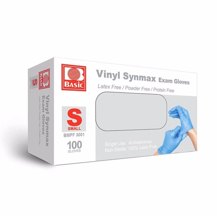 Disposable Blue Gloves - Small Vinyl Latex-Free