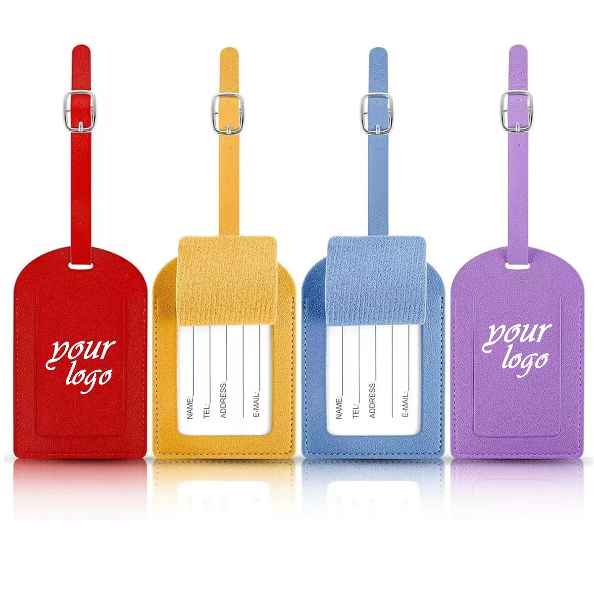 PU Leather Luggage Tag With Custom Logo 1