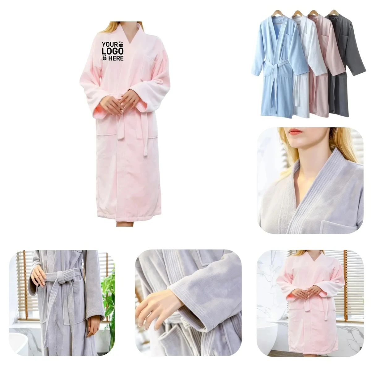 Cotton Cut Fleece Bathrobe 1