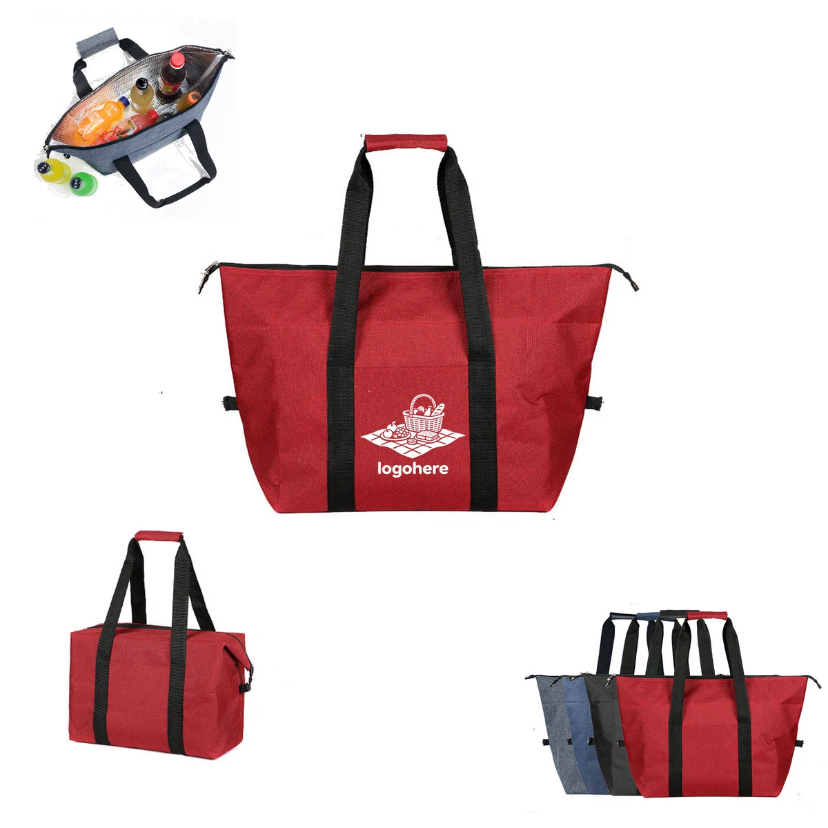 Reusable Zipper Cooler Bag 1