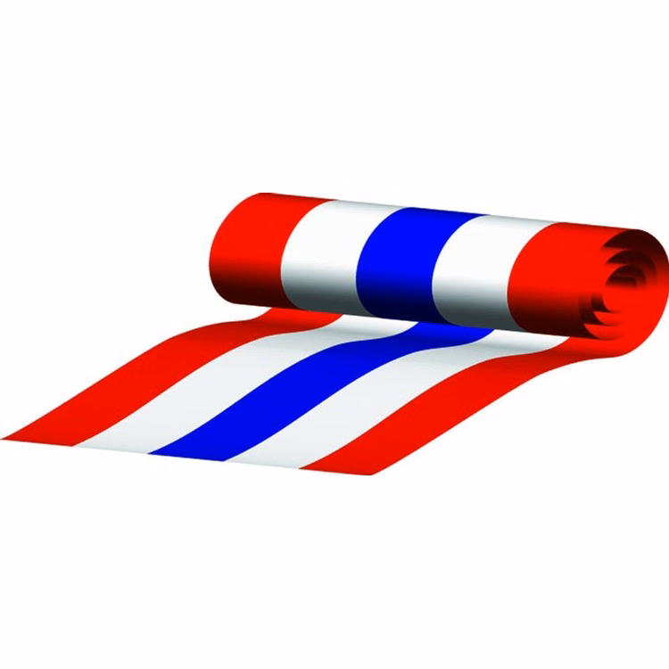 5-Stripe Red, White & Blue Bunting without Stars - 36" x 21' - Cotton