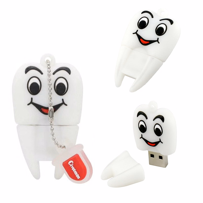 PVC Simulated Teeth 8GB USB Drives