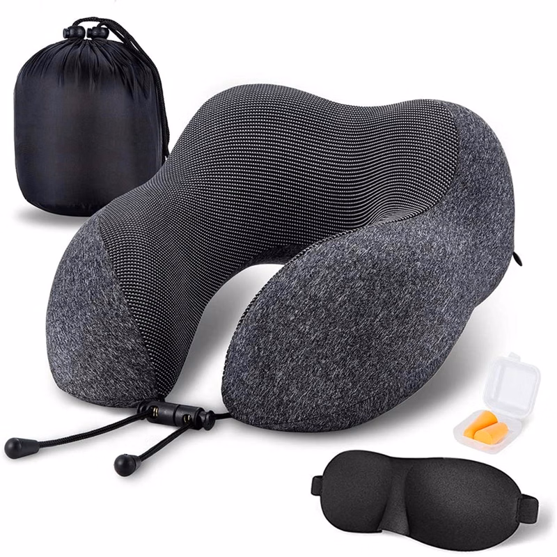 Travel Pillow 100% Pure Memory Foam Neck cushion