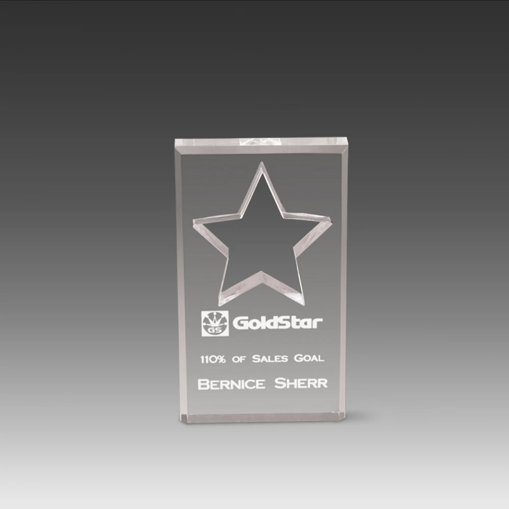 Star Cut-Out Acrylic Award (3"x6") 1