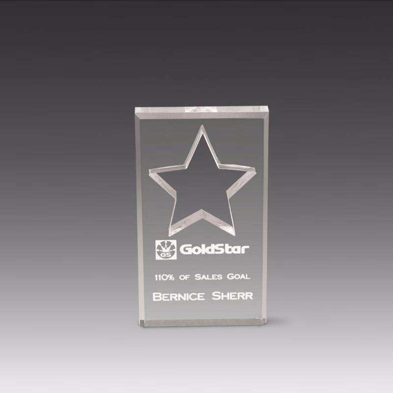 Star Cut-Out Acrylic Award (3"x6")