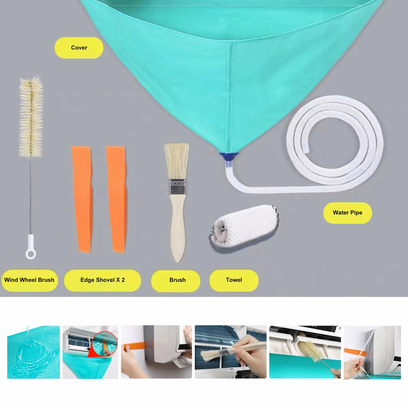 Air Conditioner Cleaning Cover With Water Pipe Waterproof Air Conditioning Clean