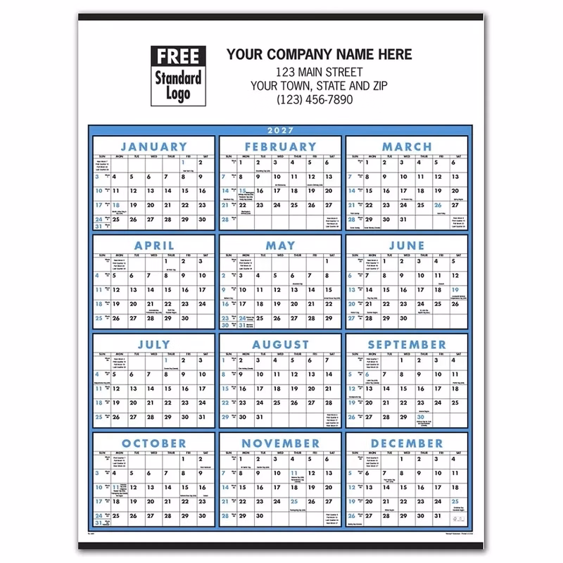 Calendars - Wall, Non-Laminated Span-A-Year