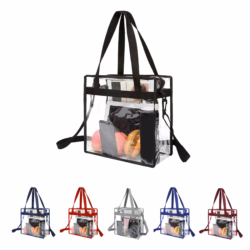 Pvc Stadium Transparent Tote Crossbody Bag