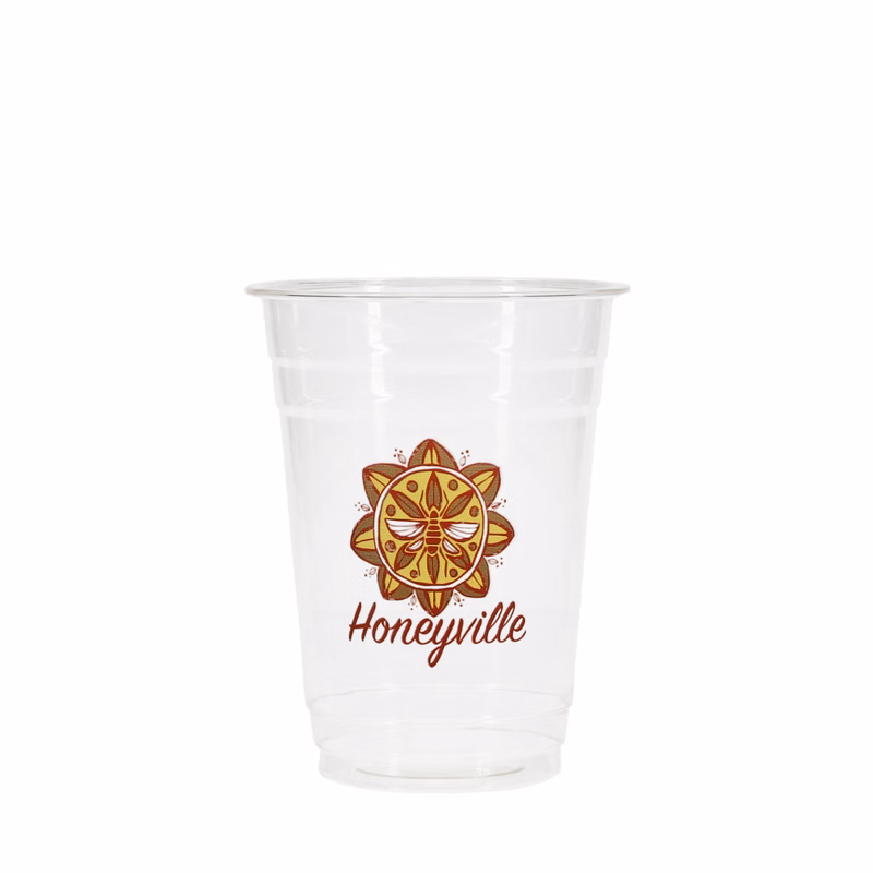 16 oz PLA Eco Cold Plastic Cup Clear Digital Print