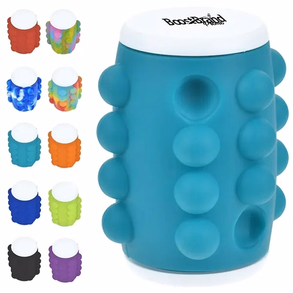 Custom Push Pop Spinning Top Stress Relief Toy — 1.93 Inch Fidget Focus Giveaway for Wellness