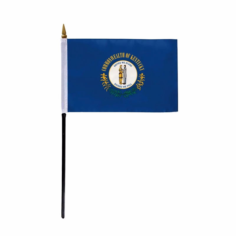 4"x6" & 12"x18'' Kentucky ePoly Printed Stick Flags