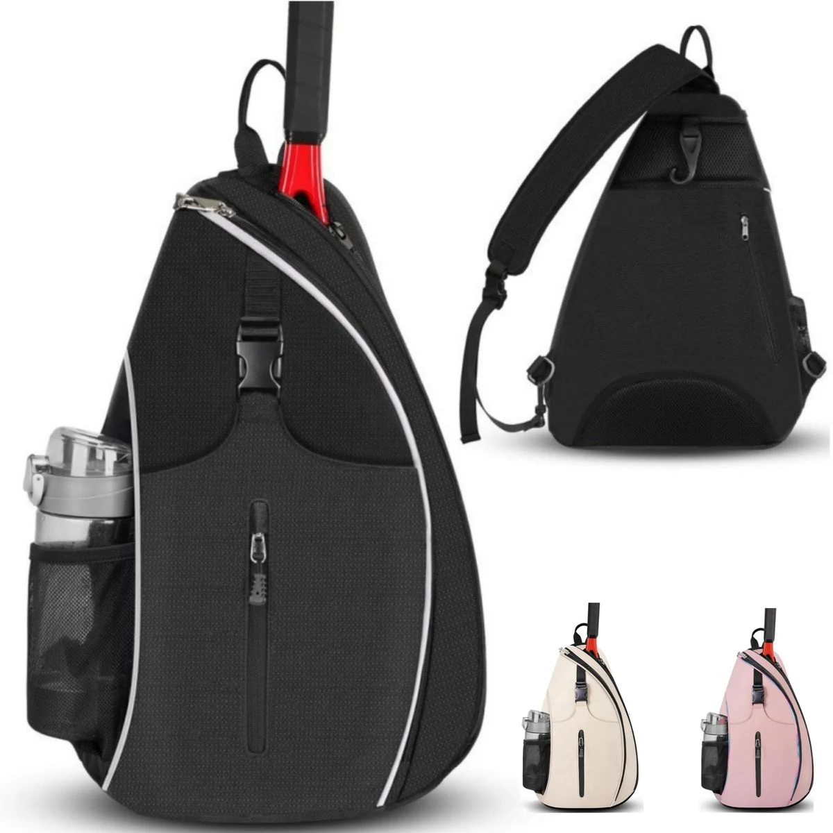 Tennis Sling Backpack with Storage Pockets 1