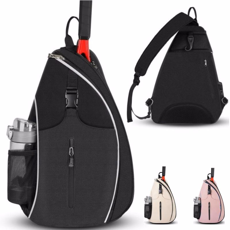 Tennis Sling Backpack with Storage Pockets