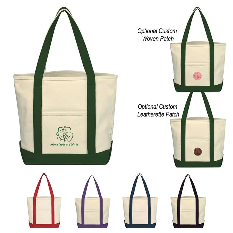Small Cotton Canvas Tote Bag, custom tote bag with logo imprint 1