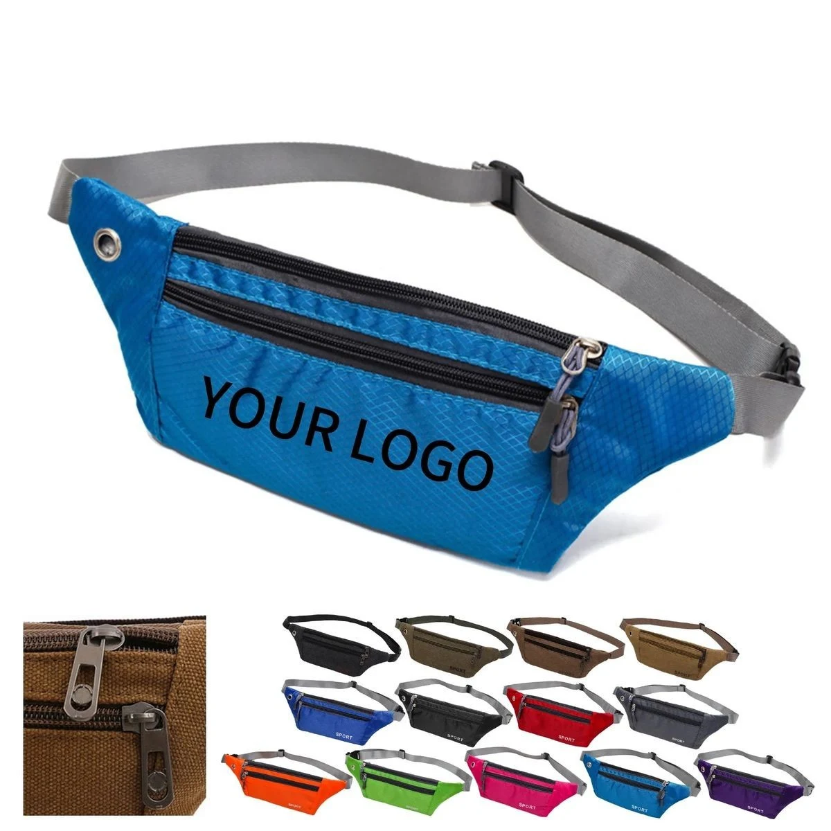 Three Pocket Fanny Pack for Sports and Travel 1
