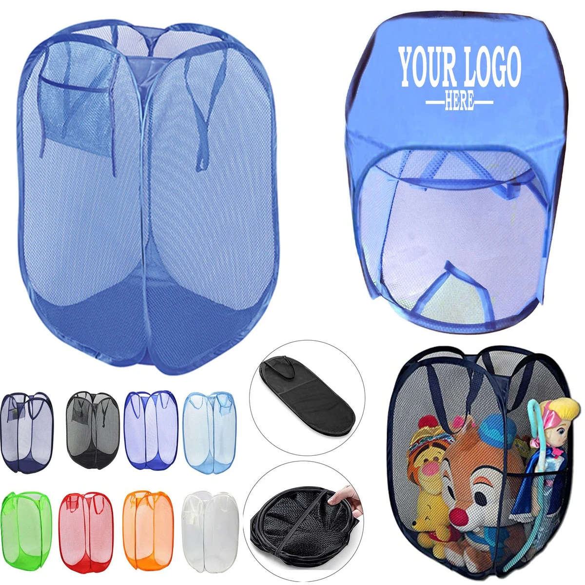 Collapsible Mesh Popup Laundry Hamper 1