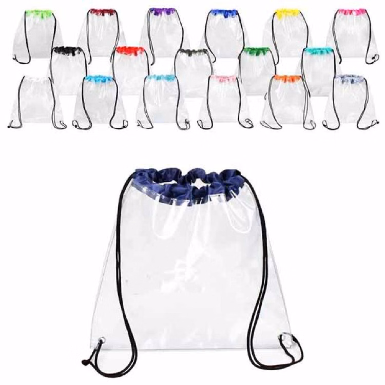Clear Drawstring Bag,Transparent PVC Backpack